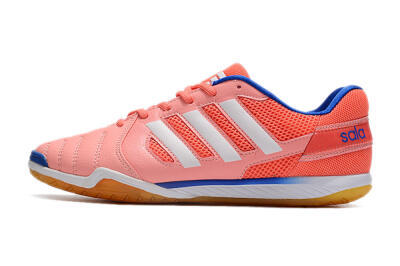 Men's Adidas Top Sala IC Indoor & Futsal Low-Tops Football Shoes - Pink/White/Blue