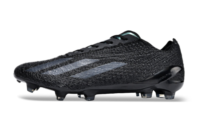Men's Adidas X Crazyfast Strung+ FG Firm Ground Low-Tops Football Boots - Black/White