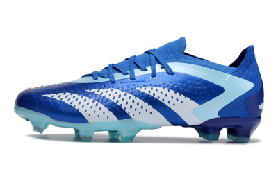 Men's Adidas Predator Accuracy Paul Pogba.1 FG Firm Ground Low-Tops Football Boots - Blue/White/Jade