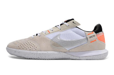 Men's Nike Street Gato IC Indoor & Futsal Low-Tops Football Shoes - Brown/White/Orange