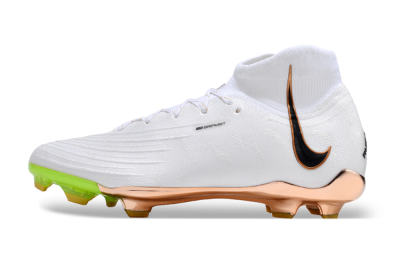 Unisex Nike Phantom Luna Elite NU FG Firm Ground High-Tops Football Boots - White/Black/Gold