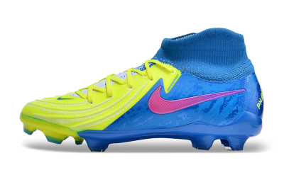 Unisex Nike Phantom Luna Elite NU FG Firm Ground High-Tops Football Boots - Yellow/Blue/Pink