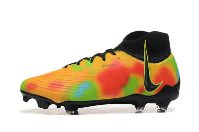 Men's Nike Phantom Luna Elite NU FG Firm Ground High-Tops Football Boots - Black/Rainbow