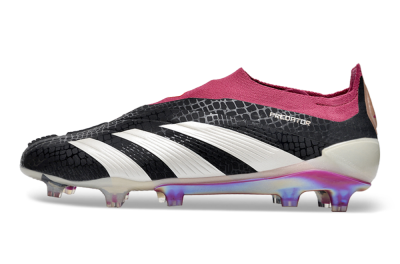 Men's Adidas Predator Accuracy+ FG Firm Ground Low-Tops Football Boots - Black/White/Pink