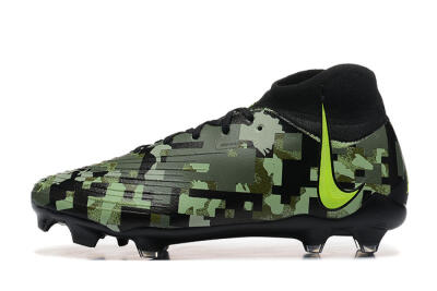 Men's Nike Phantom Luna Elite NU FG Firm Ground High-Tops Football Boots - Black/Camo/Yellow