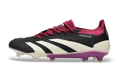 Men's Adidas Predator Accuracy.1 FG Firm Ground Low-Tops Football Boots - Black/White/Purple
