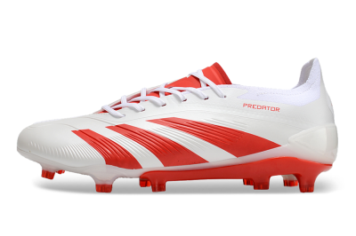 Men's Adidas Predator Accuracy.1 FG Firm Ground Low-Tops Football Boots - Beige/White/Red