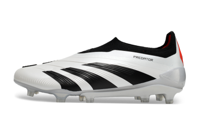 Men's Adidas Predator Accuracy+ FG Firm Ground Low-Tops Football Boots - White/Black/Red