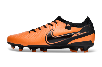 Men's Nike Tiempo Legend 10 Elite FG Firm Ground Low-Tops Football Boots - Orange/Black