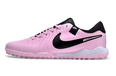 Men's Nike Tiempo Legend 10 Pro TF Artificial Turf Low-Tops Football Shoes - Pink/Black/White