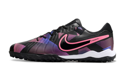 Men's Nike Tiempo Legend 10 Pro TF Artificial Turf Low-Tops Football Shoes - Black/Purple/Pink