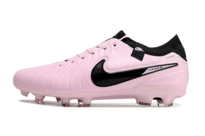 Men's Nike Tiempo Legend 10 Elite FG Firm Ground Low-Tops Football Boots - Pink/Black