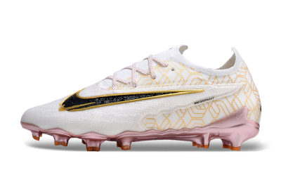 Men's Nike Phantom GX Elite United Golden Pack FG Firm Ground Low-Tops Football Boots - White/Metallic Gold/Black