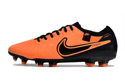 Men's Nike Tiempo Legend 10 Elite FG Firm Ground Low-Tops Football Boots - Orange/Black