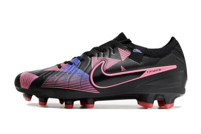 Men's Nike Tiempo Legend 10 Elite FG Firm Ground Low-Tops Football Boots - Black/Pink/Blue