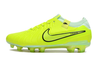 Men's Nike Tiempo Legend 10 Elite FG Firm Ground Low-Tops Football Boots - Yellow/Jade/Gold