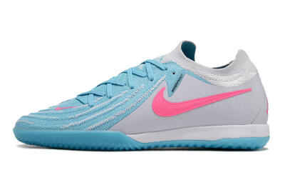 Men's Nike Phantom GX 2 Elite IC Indoor & Futsal Low-Tops Football Shoes - Blue/White/Pink