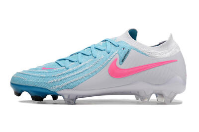 Men's Nike Phantom Luna Elite NU FG Firm Ground Low-Tops Football Boots - Blue/White/Pink