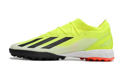 Men's Adidas X Crazyfast.3 TF Artificial Turf Low-Tops Football Shoes - Yellow/Black/Red