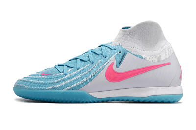 Men's Nike Phantom Luna Elite NU IC Indoor & Futsal High-Tops Football Shoes - Blue/White/Pink