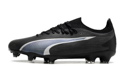 Men's Puma Ultra Ultimate FG Firm Ground Low-Tops Football Boots - Black/Blue/White