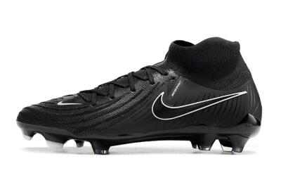 Men's Nike Phantom Luna Elite FG Firm Ground High-Tops Football Boots - Black/White/Blue