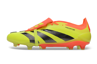 Men's Adidas Predator Elite Foldover Tongue FG Firm Ground Low-Tops Football Boots - Yellow/Black/Red
