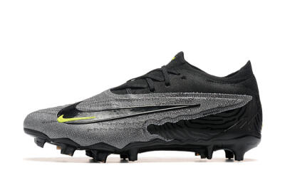 Men's Nike Phantom GX Elite FG Firm Ground Low-Tops Football Boots - Black/Grey/Yellow