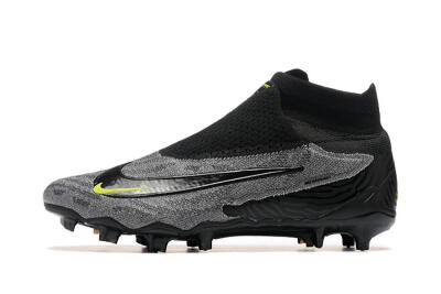 Men's Nike Phantom GX Elite FG Firm Ground High-Tops Football Boots - Black/Grey/Yellow
