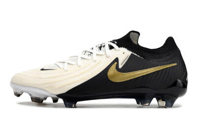 Men's Nike Phantom Luna Elite NU FG Firm Ground Low-Tops Football Boots - White/Black/Gold