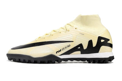 Men's Nike Air Zoom Mercurial Superfly 9 Elite TF Artificial Turf High-Tops Football Shoes - Beige/Black