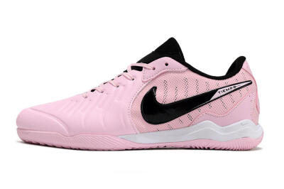 Men's Nike Tiempo Legend 10 Pro IC Indoor & Futsal Low-Tops Football Shoes - Pink/Black/White