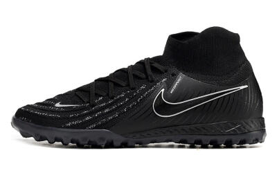 Men's Nike Phantom Luna Elite NU TF Artificial Turf High-Tops Football Shoes - Black/White/Blue