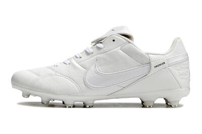 Men's Nike Premier 3 FG Firm Ground Low-Tops Football Boots - White/Black