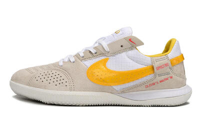 Men's Nike Street Gato IC Indoor & Futsal Low-Tops Football Shoes - Beige/Yellow/White