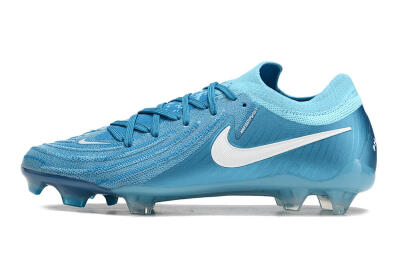 Men's Nike Phantom Luna Elite NU FG Firm Ground Low-Tops Football Boots - Light Blue/White