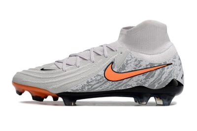 Men's Nike Phantom Luna Elite NU FG Firm Ground High-Tops Football Boots - Grey/Orange/Black