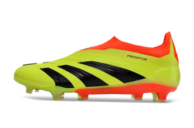 Men's Adidas Predator Accuracy+ Laceless FG Firm Ground Low-Tops Football Boots - Yellow/Black/Orange