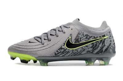 Men's Nike Phantom Luna Elite NU FG Firm Ground Low-Tops Football Boots - Grey/Black/Yellow