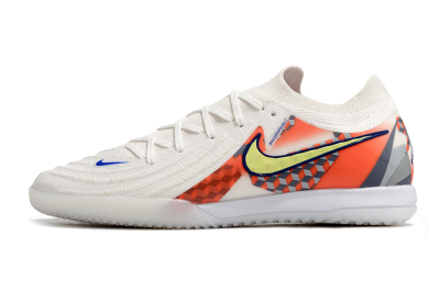 Men's Nike Phantom GX 2 Elite IC Indoor & Futsal Low-Tops Football Shoes - White/Yellow/Blue/Orange
