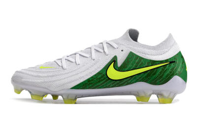 Men's Nike Phantom Luna Elite NU FG Firm Ground Low-Tops Football Boots - White/Green/Yellow