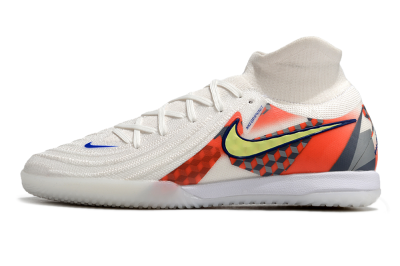 Men's Nike Phantom Luna Elite NU IC Indoor & Futsal High-Tops Football Shoes - White/Yellow/Blue/Orange