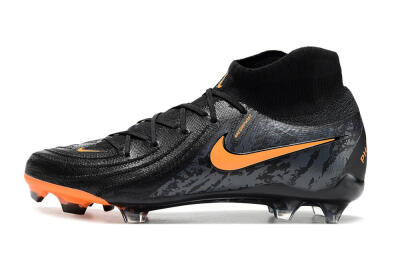 Men's Nike Phantom Luna Elite FG Firm Ground High-Tops Football Boots - Black/Silver/Orange