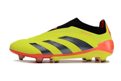 Men's Adidas Predator Accuracy+ FG Firm Ground Low-Tops Football Boots - Yellow/Black/Red