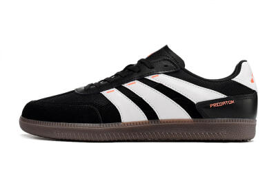 Men's Adidas Predator 24 League IC Indoor & Futsal Low-Tops Football Shoes - Black/White/Brown