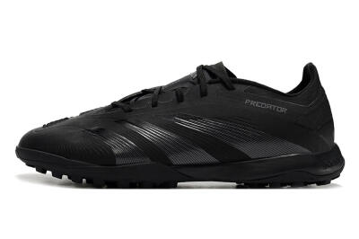 Men's Adidas Predator 24 Elite TF Artificial Turf Low-Tops Football Shoes - Black/Silver/Black