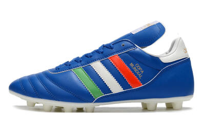 Men's Adidas Copa Mundial FG Firm Ground Low-Tops Football Boots - Blue/Green/White/Red