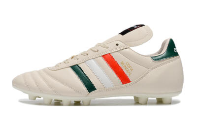 Men's Adidas Copa Mundial FG Firm Ground Low-Tops Football Boots - Beige/Green/White/Red