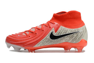 Men's Nike Phantom Luna Elite FG Firm Ground High-Tops Football Boots - Red/Brown/Black