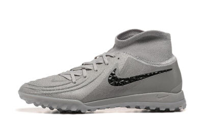 Men's Nike Phantom Luna Elite TF Artificial Turf High-Tops Football Shoes - Grey/Black